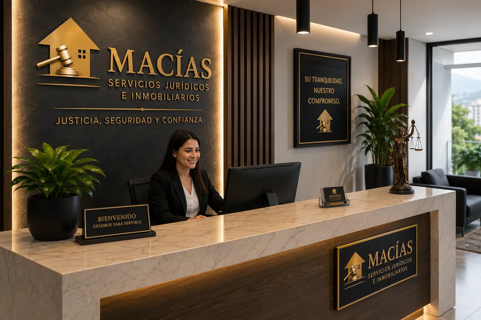 Recepción de la oficina de MACÍAS Firma Jurídica e Inmobiliaria en Armenia, Quindío Recepción de la oficina de MACÍAS Firma Jurídica e Inmobiliaria en Armenia, Quindío
